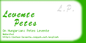 levente petes business card